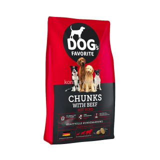Dog´s Favorite Chunks with beef 15 kg